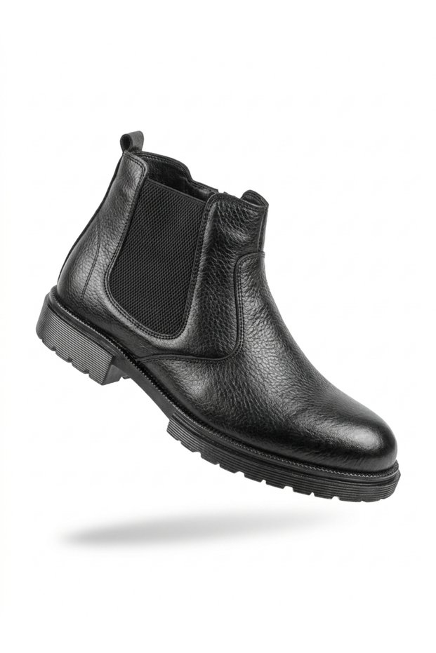 ATC 4413 Black Genuine Leather Orthopedic Heat-Retaining Classic Men's Boots