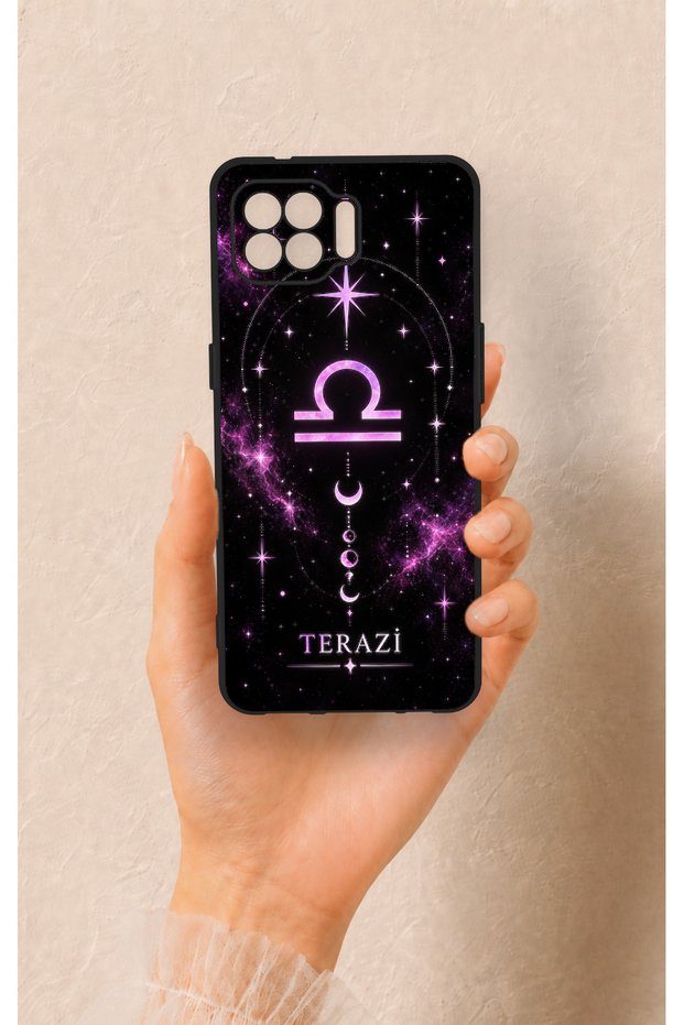 Oppo Reno 4 Lite Compatible Libra-Themed Patterned Silicone Case