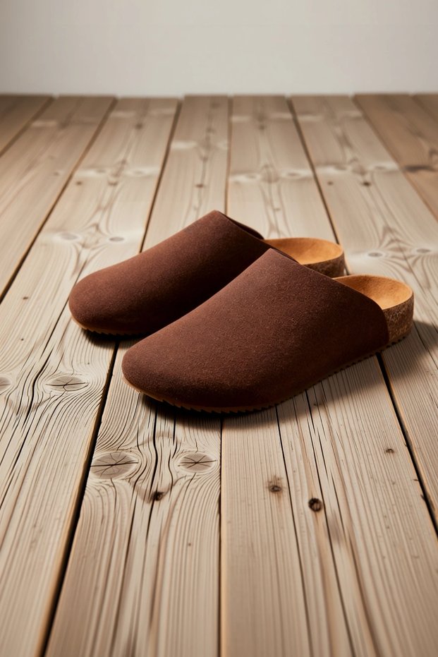 Men's Genuine Suede Leather-Soled Casual Clogs, Open Back, Orthopedic, Lined, Non-Slip Sole