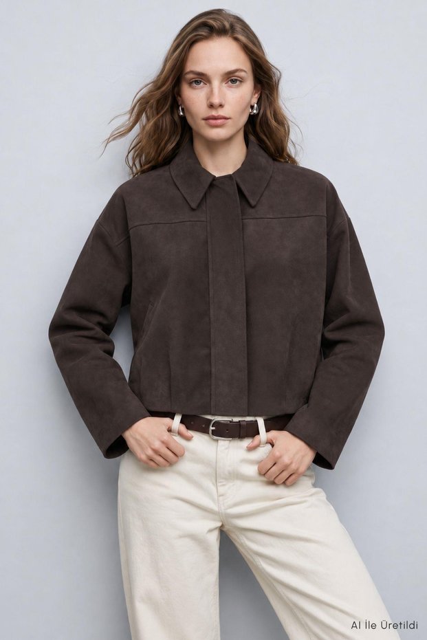 Bomber Suede Jacket 7370 Brown