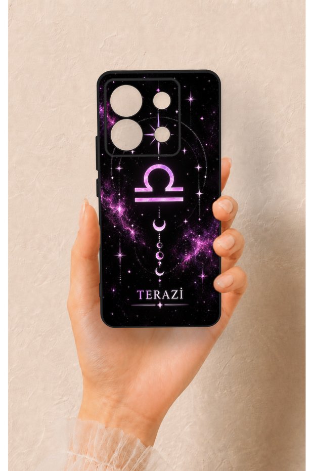 Redmi Note 13 Pro 5G Compatible Libra-Themed Patterned Silicone Case