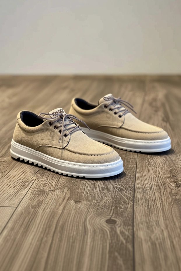 Men's Lace-Up Suede-Look Casual Classic Sneakers with Orthopedic Soles, Non-Slip Sole, and Comfortable Fit