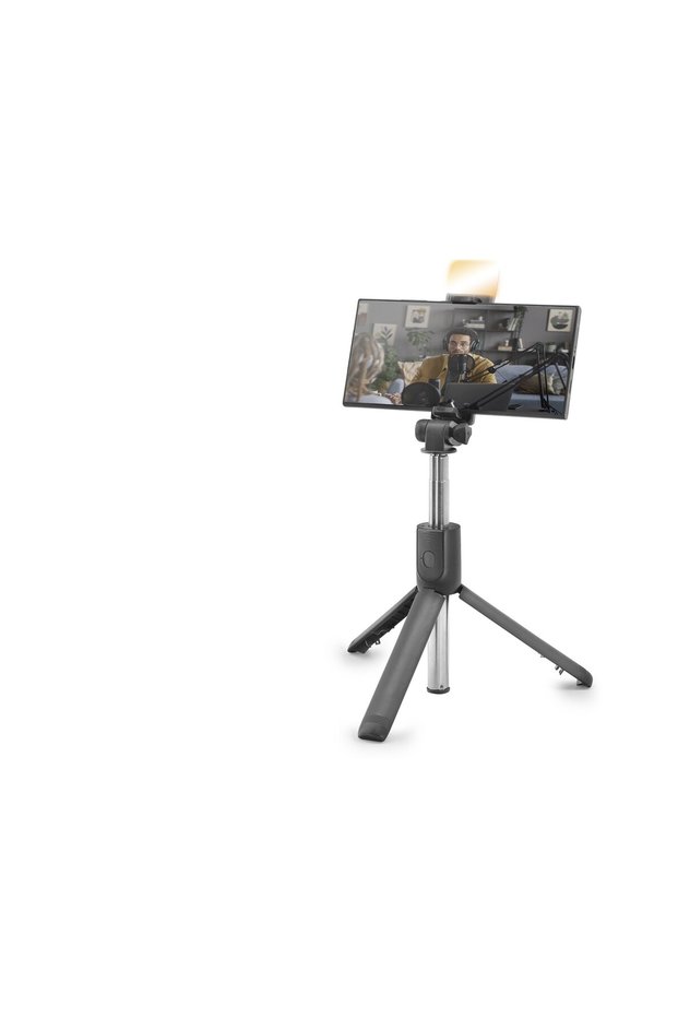 Phone Tripod and Selfie Stick with Led Bluetooth Control 69 cm Black Nd1038