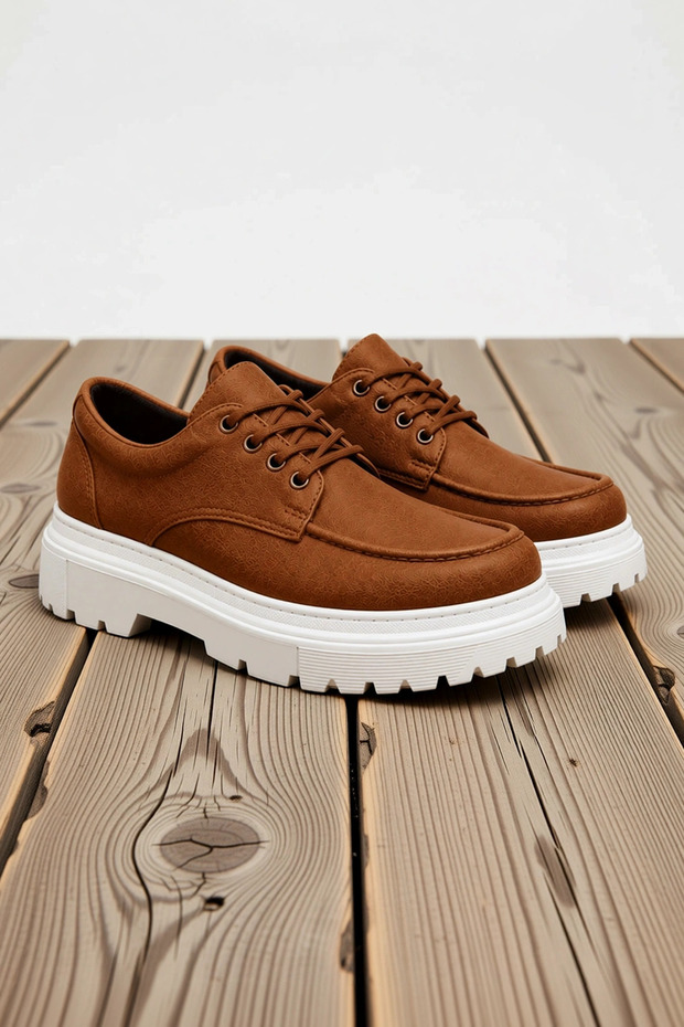 Men's Lace-Up Casual Athletic Classic Shoes with Thick Soles, Orthopedic Lining, Non-Slip, Comfortable, Modern