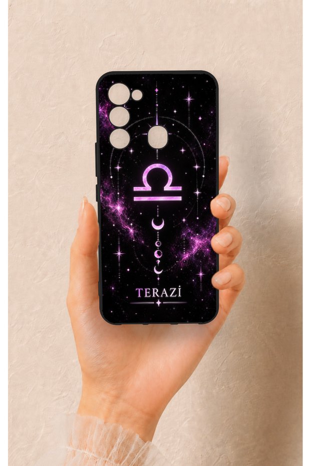 Tecno Spark 8C Compatible Libra-Themed Patterned Silicone Case
