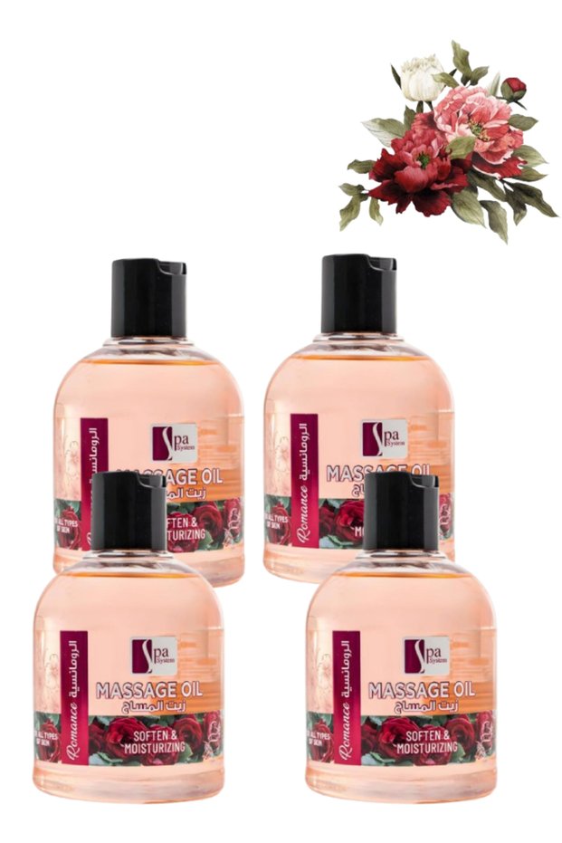 4 Pieces Romance Massage Oil Soften & Moisturizing