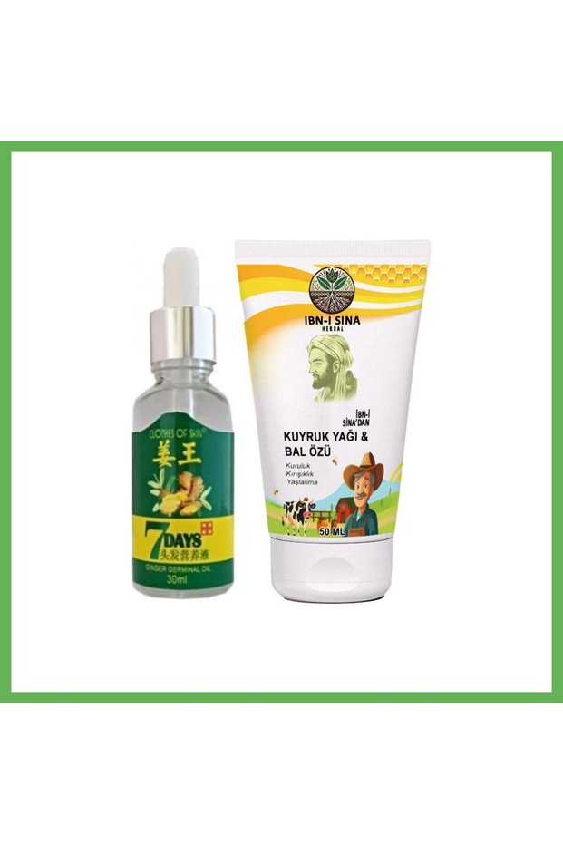 Ibn Sina 7 Days Hair Growth and Thickening Serum + Ibn Sina Tail Fat and Honey Extract GEN01