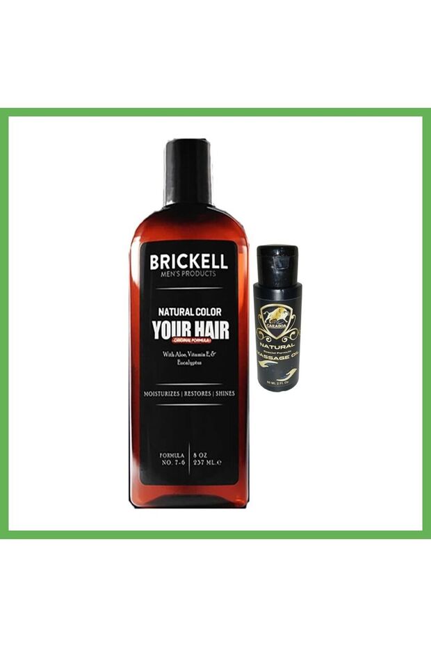 Brickell Hair and Beard Lightening Shampoo for Men 237 ml + Caraboa Erotic Massage Oil GEN01