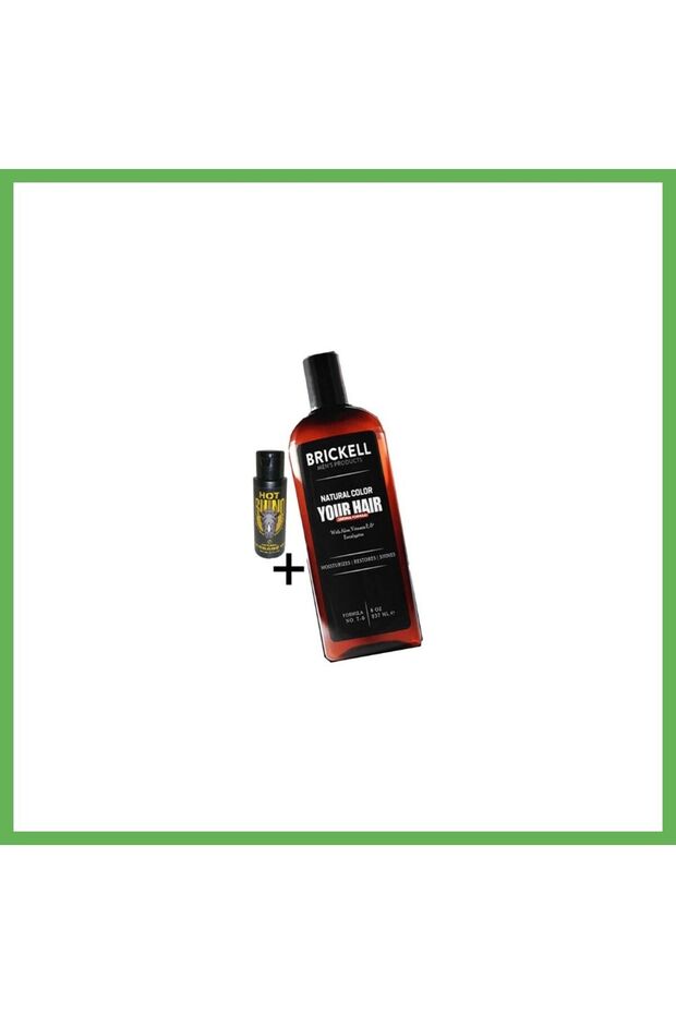 Brickell Hair and Beard Lightening Shampoo for Men 237 ml + Hotrhino Erotic Massage Oil GEN01