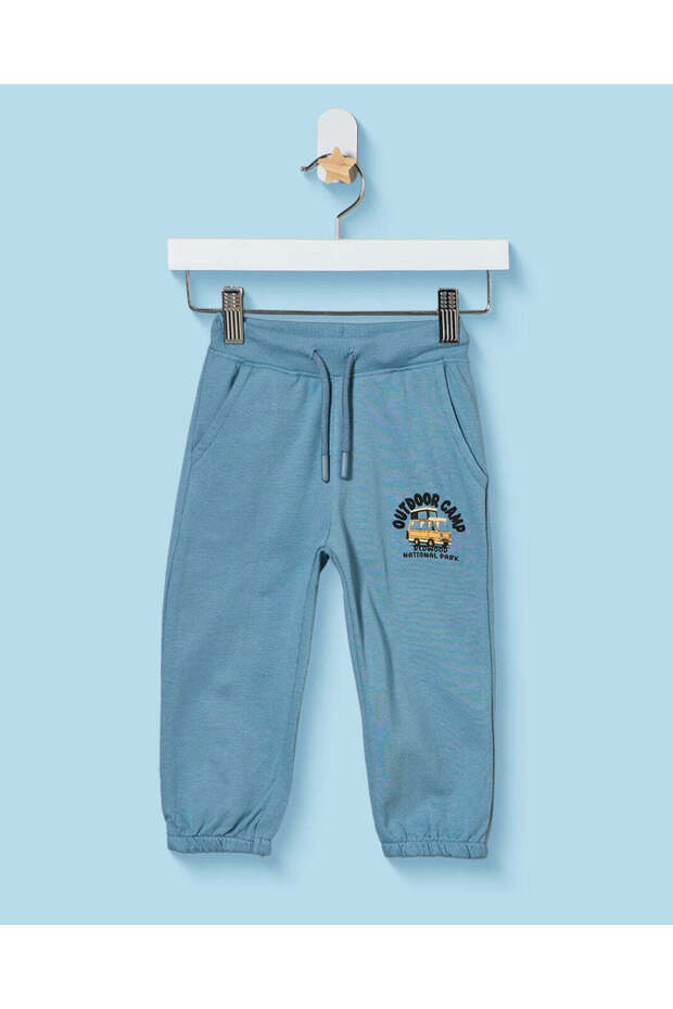 Infant Boys Dusty Blue Outdoor Camp Track Pants