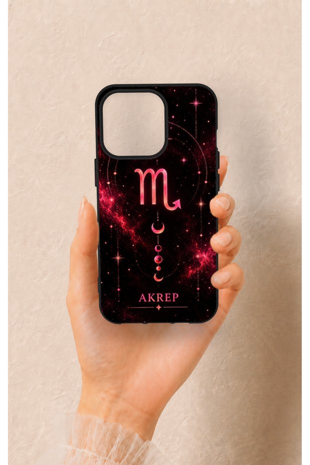 iPhone 13 Pro-Compatible Silicone Case with Scorpio Zodiac Sign Pattern