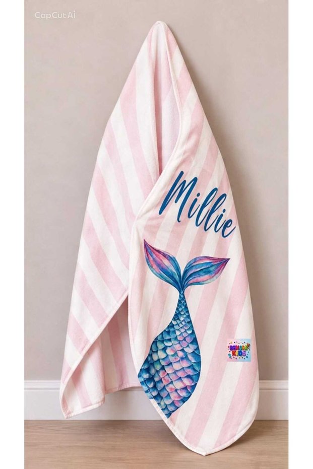 Mermaid Towel Beach Towel Girl Child Oversized Towel Beach Towel