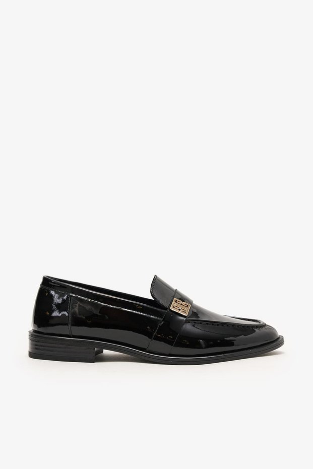 Beliss Black Patent Leather Women's Loafers