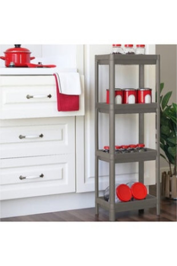 Gray - Anthracite Rectangular Shelf Unit Plastic (5496)