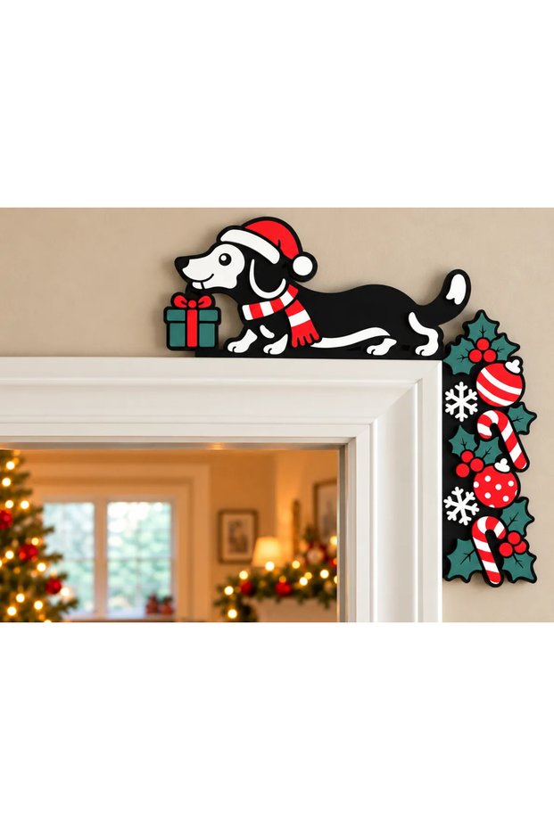 New Year's Door Corner Decoration - Merry Christmas Wall and Frame Decoration