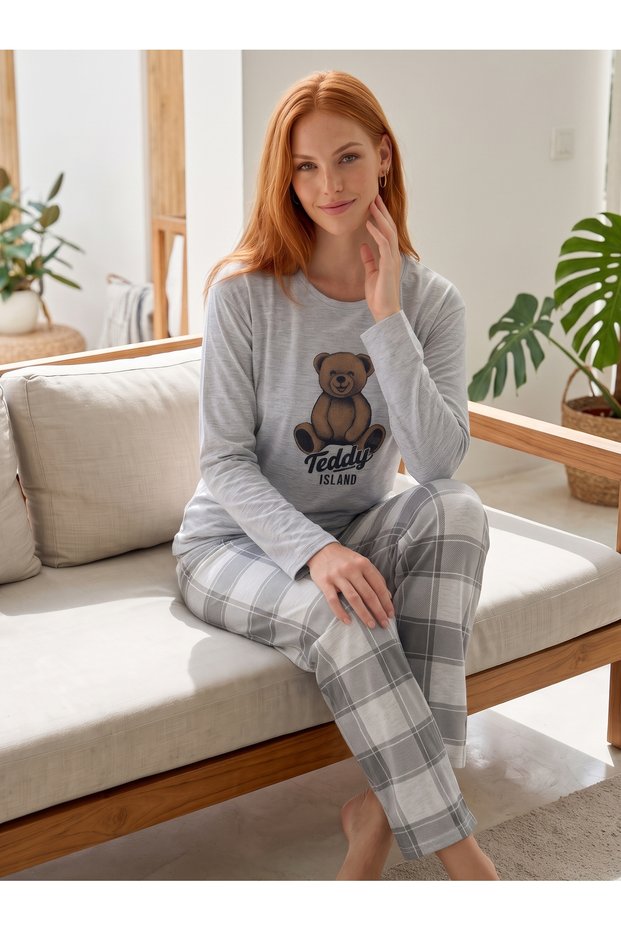 Women's Breathable Cotton Pajama Set, 4-Piece Bundle (M - L - XL - 2XL) | Soft, Breathable Loungewear Set