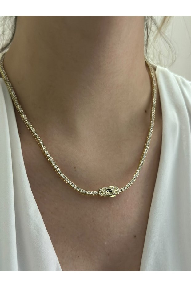 Waterway Lock Detail Steel Necklace