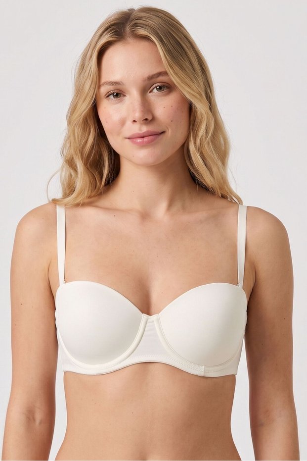 Women's Ecru Micro-Padded Bra