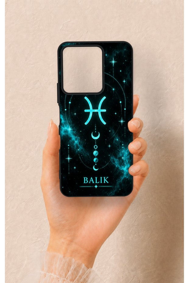 Vivo Y35 Compatible Silicone Case with Pisces-Themed Pattern