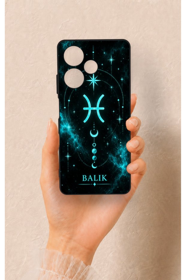 Infinix Hot 30 Compatible Silicone Case with Pisces Zodiac Sign Design