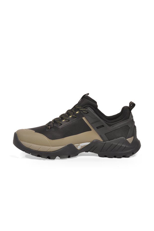 Men's Waterproof Outdoor Trekking Shoes with Non-Slip Soles in Black and Khaki 171790A-3