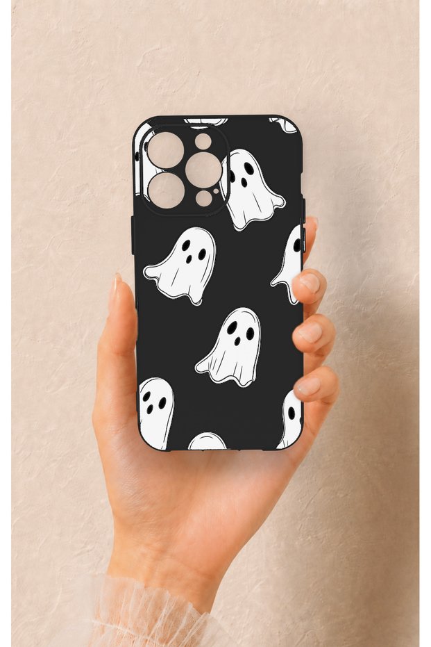 Cute Ghost-Patterned Silicone Case Compatible with the iPhone 13 Pro Max