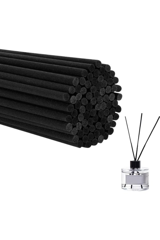 10 Inch 60Pcs Black Aromatherapy Diffuser Sticks, Reed Diffuser Base, Rattan Reed Diffuser Sticks,Essential Oil Aromatherapy Scent Refills