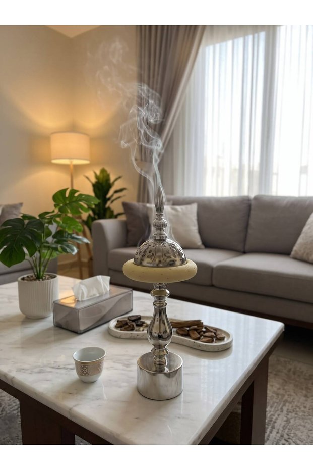 Silver shiny incense burners