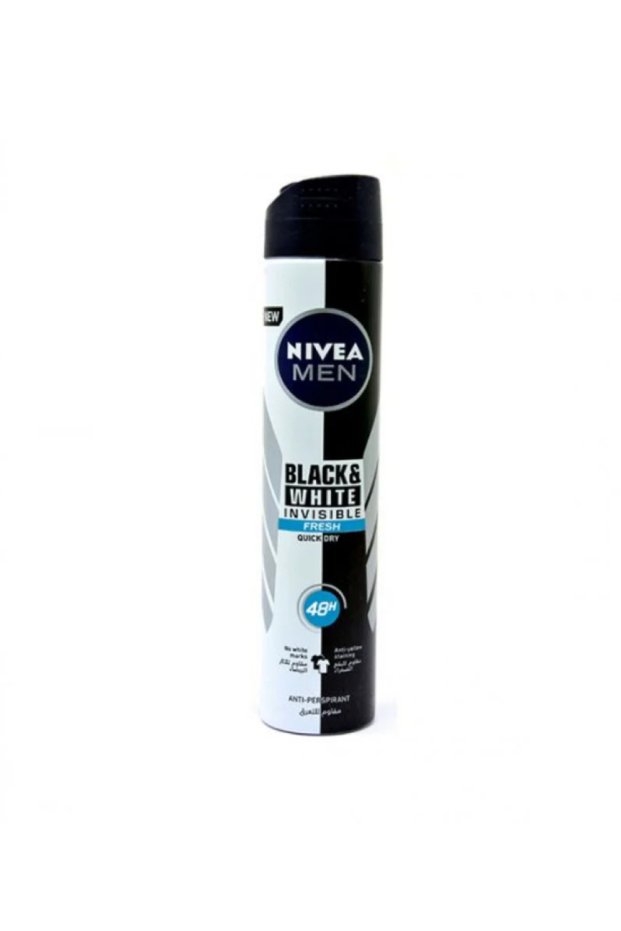 نيفيا Men's Deodorant Spray Invisable Black and White Brushes 200ml