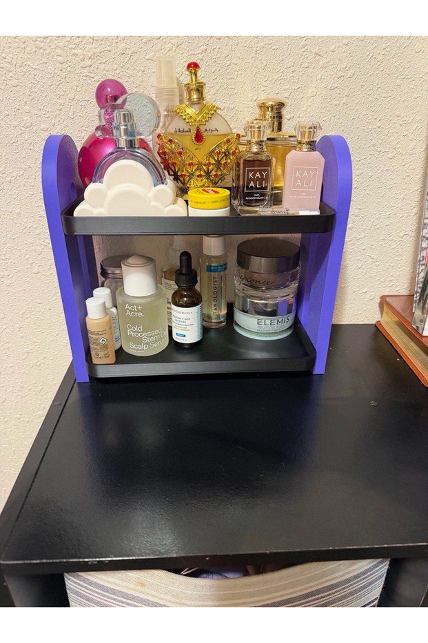 132 x 254 x 225 mm Curved Desktop Shelf, Decorative Organizer Stand, Desktop Organizer