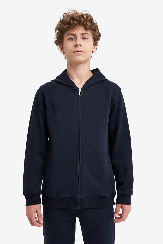 Children's Zipper-Front Hooded Sweatshirt 26S-3263-26N