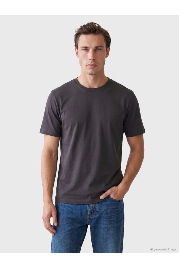 Rmz Gi̇yi̇m Farkiyla Zero Roba Collar Men's T-Shirt