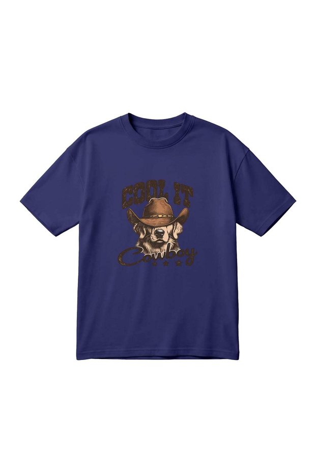 Unisex Oversized T-Shirt with Cowboy Print