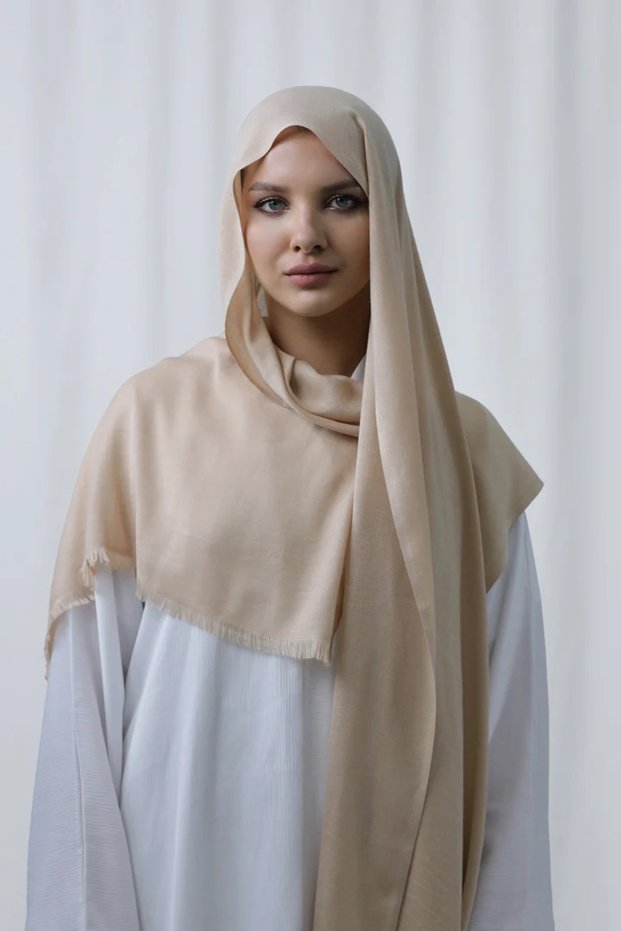 Cotton & Polyster -Pashmina Hijab – 185 × 75 cm | Soft & Elegant