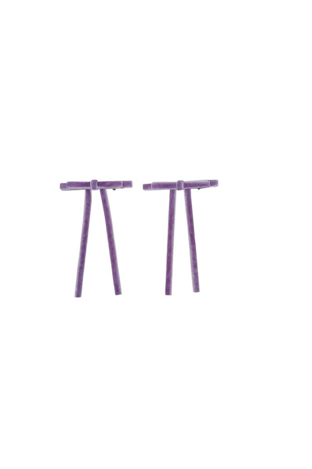 Women's and Children's Lavender-Colored Bow Detail Hair Clip - Set of 2 School Hair Clips