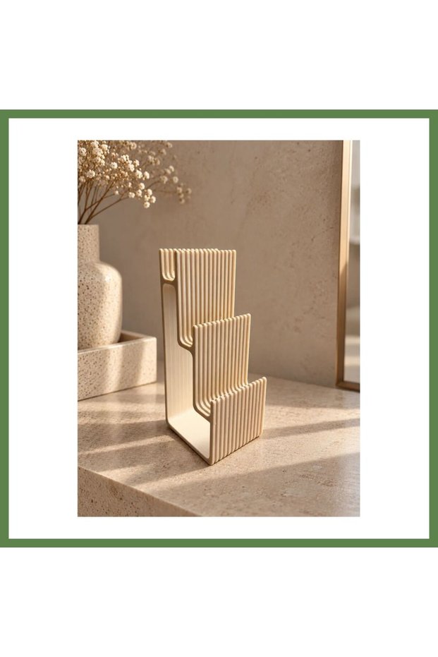 3D-Printed Three-Tiered Glasses Stand, Sun Visor Holder, Striped Desktop Glasses Organizer HB006