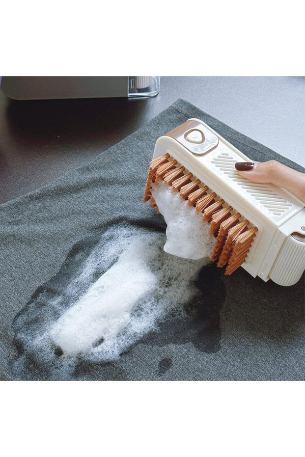 2-in-1 Multi-Purpose Cleaning Tool - with Soap Container - with Brush