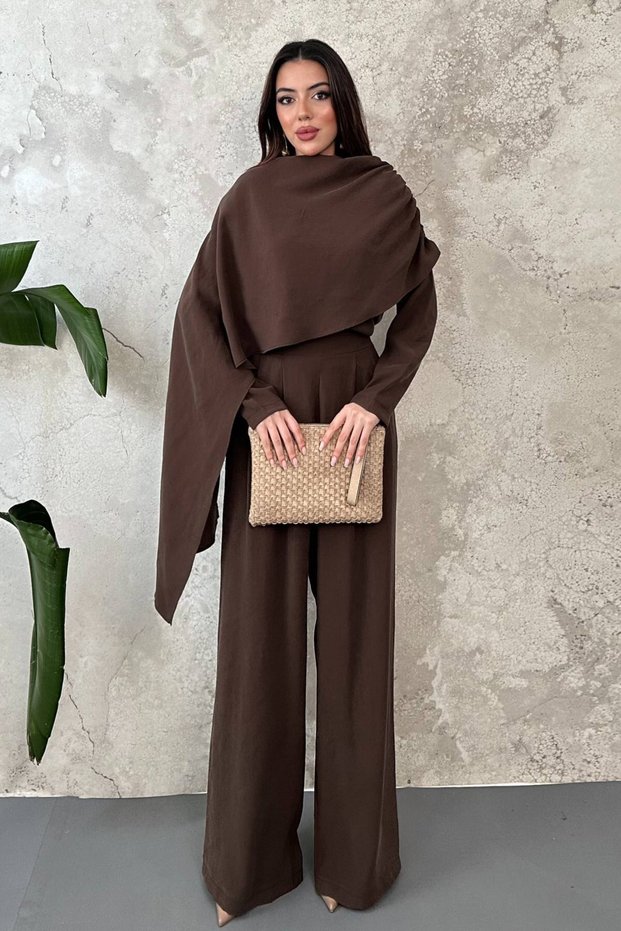 Brown Cape Double Suit