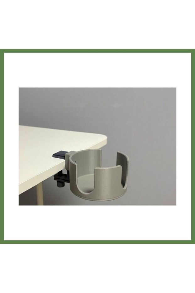3D-Printed Clamp-On Cup Holder, Mug and Bottle Stand, Desktop Accessory HB006