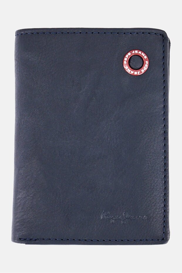 Men Brand Logo Wallet, Black