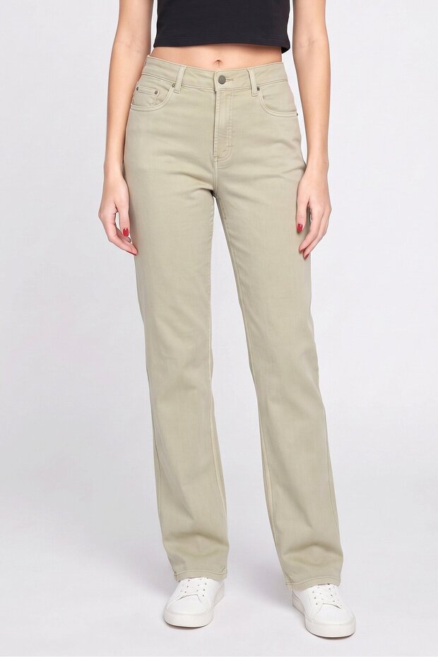Women Regular Fit Washed Demin Jeans, Sage Green