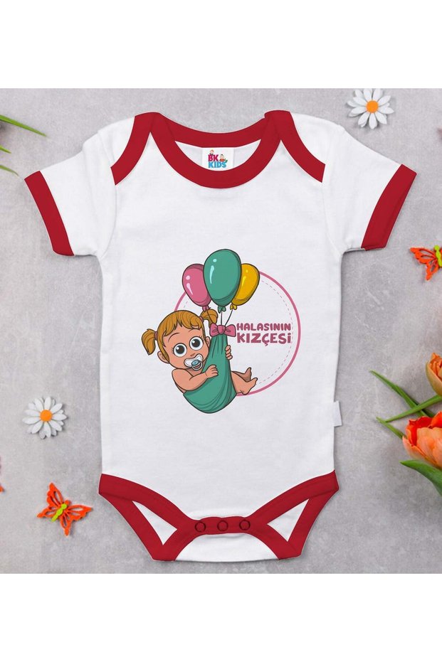BK Kids "Auntie's Little Girl" Design Red Baby Bodysuit-1, 6–9 Months, 6702c573