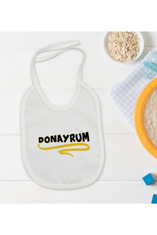 BK Kids Donayrum-Designed White Baby Bib - 1