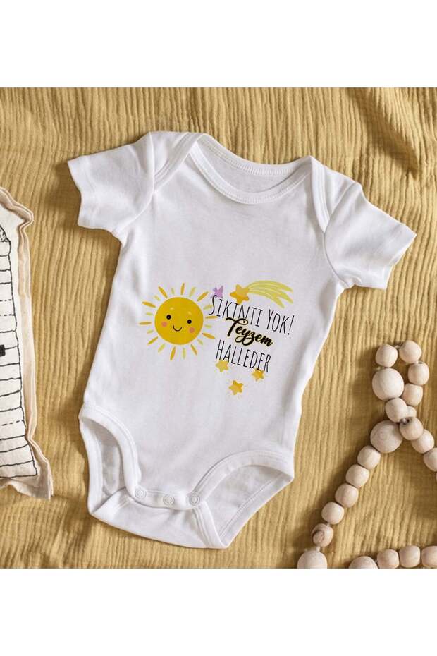 BK Kids "No Worries, My Aunt Will Take Care of It" Printed Baby Bodysuit - Model 1, 0-3 Months