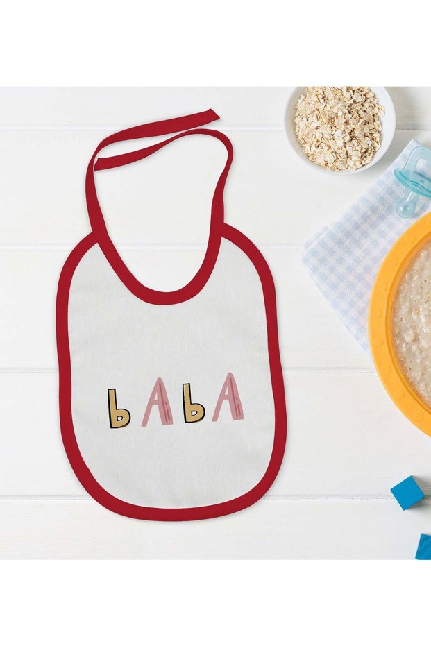 BK Kids Dad-Designed Red Baby Bib - 1