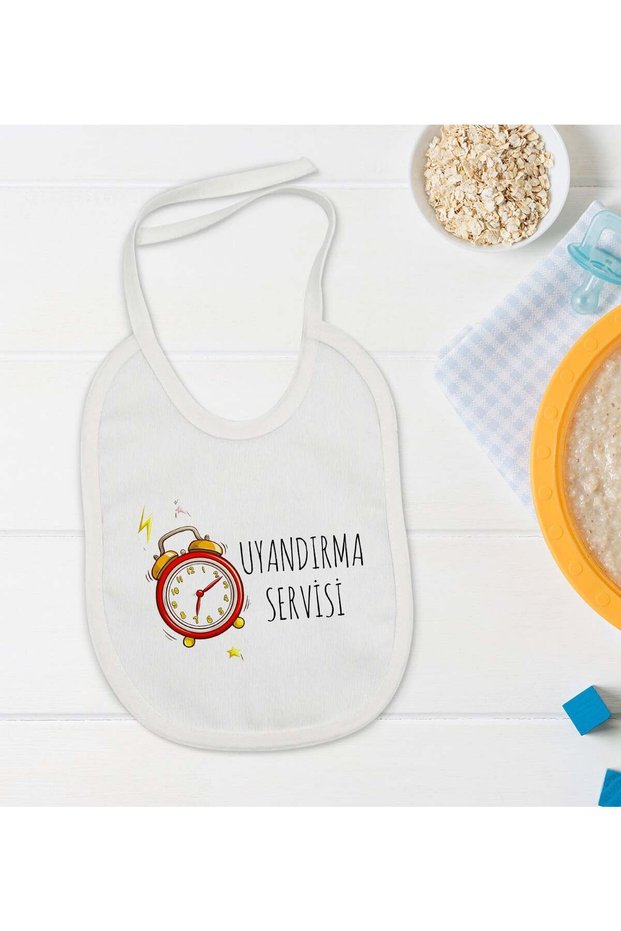 BK Kids "Wake-Up Service" Designer Baby Bib - Model 1