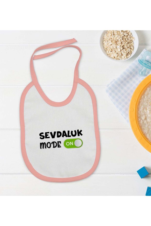 BK Kids Sevdaluk-Style Modal Pink Baby Bib - 1 en125081