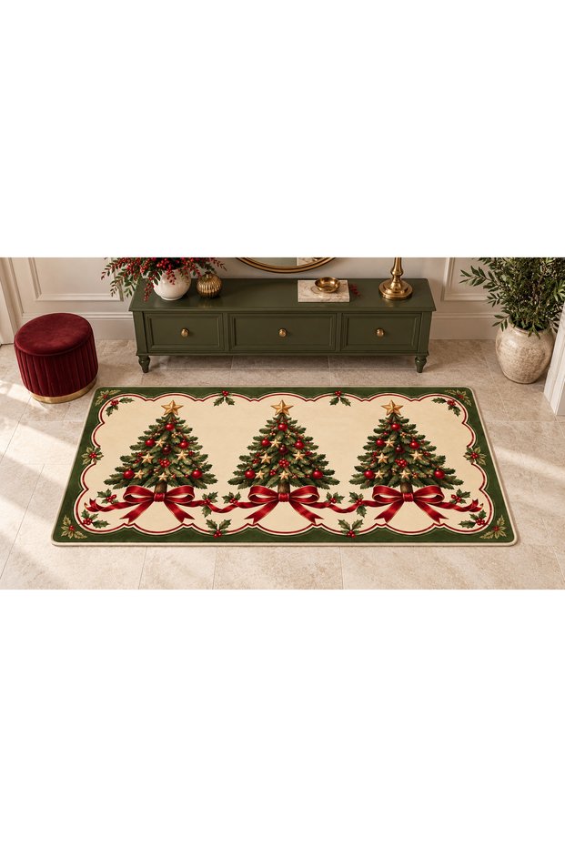 ETA New Year's-Themed Patterned Woven-Back Rug eta4481