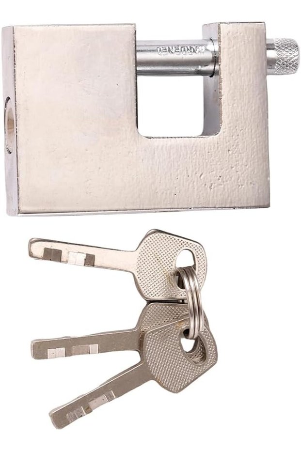 Iron padlock 70mm | Hardened Solid Steel Hardware Monoblock Lock - 70mm Thick Shackle - Protect Gara