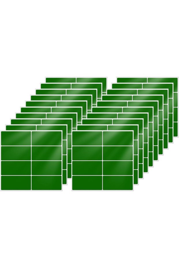 Rectangular green self-adhesive labels 40x19mm 160 pieces